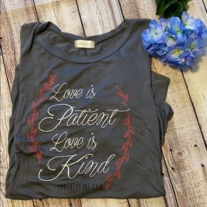 Alter'd State Love is shirt blouse short sleeve